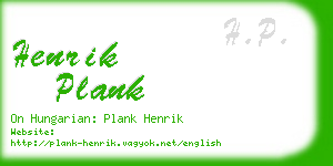 henrik plank business card